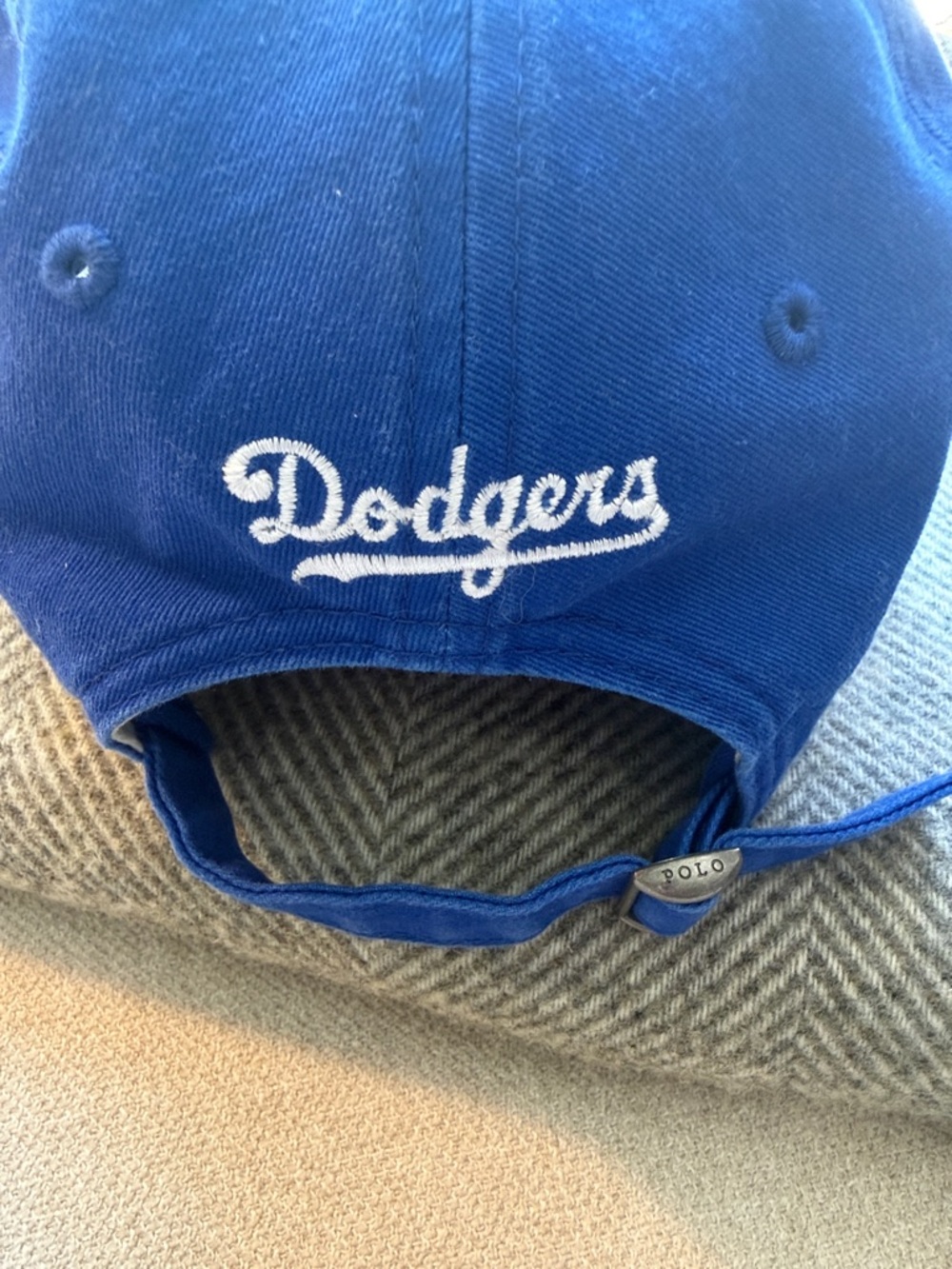 Ralph Lauren Royal Blue LA Baseball Cap with White Embroidery - Picture 3 of 6